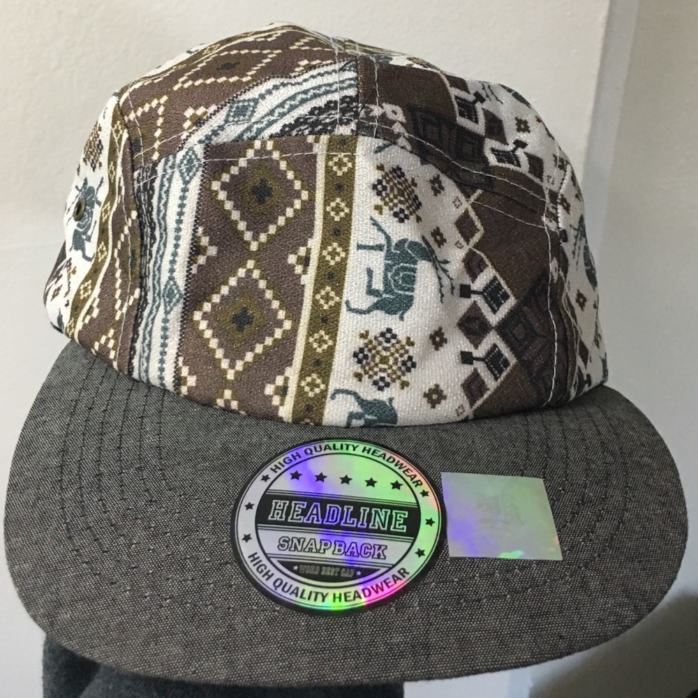 Reindeer Print Headliner 5 Panel SnapBack